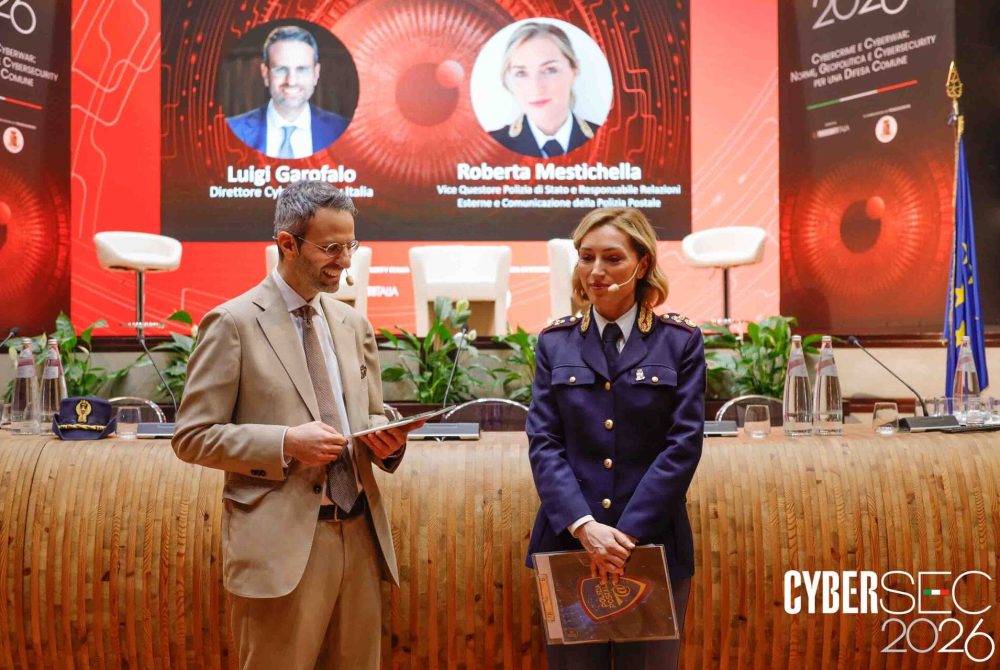 Luigi Garofalo e Roberta Mestichella, moderatori di CyberSEC2026